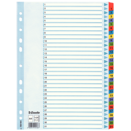 Przekładki Esselte A4 1-31 Mylar